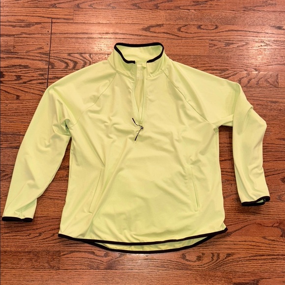 Talbot lime green/yellow half zip UPF 50+ women’s long sleeve shirt size XLP - Picture 1 of 4